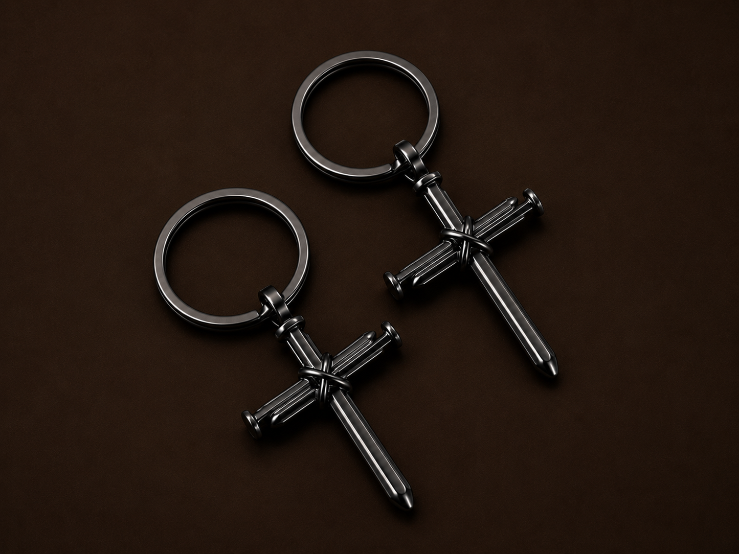 The Redeemed Nail Cross Keychain