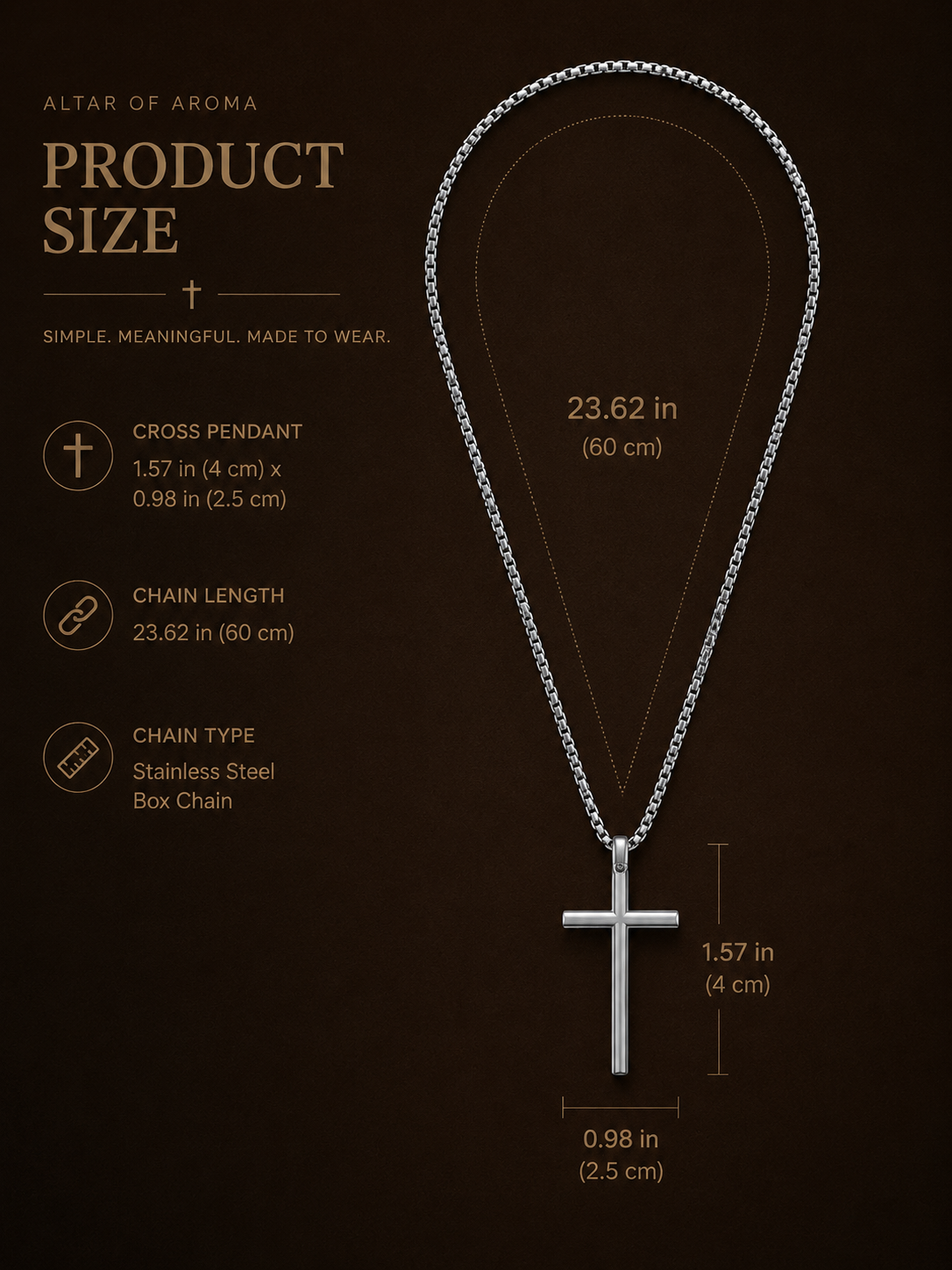 Father’s Day Prayer Cross Necklace